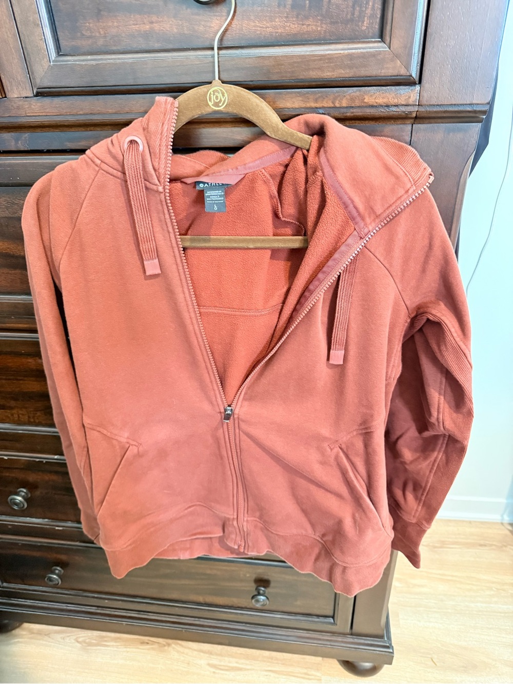 Athleta Rust Zip-Up Hoodie Jacket